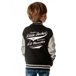 Dragstrip Kids Crew  Jacket - Rocker Monster  (C. Coal-Black)